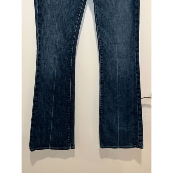 Paige Vintage Y2K  Blue Denim Canyon Low Rise Embroidered Flare Jeans Women's Si - Picture 5 of 12